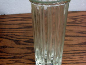 Vintage Heavy Thick Glass FTDA Heart Shape Bud Vase