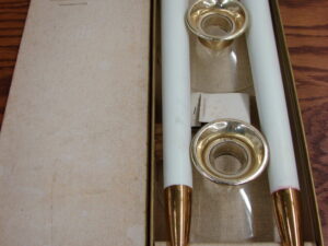 Vintage GoldenGlo Everlasting Candles MCM Candle Holders