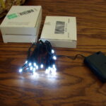 Set/3 20 Light Bright White LED Miniature Lights 3 Strands 3 Yards Battery Operated - Image 2