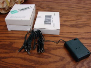 Set/3 20 Light Bright White LED Miniature Lights 3 Strands 3 Yards Battery Operated