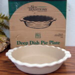 Pampered Chef New Traditions Stoneware Deep Dish Baker Pie Pan Plate #1305
