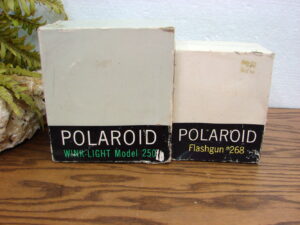 Vintage Polaroid Wink Light 250 and Flashgun 268 w/ Original Boxes