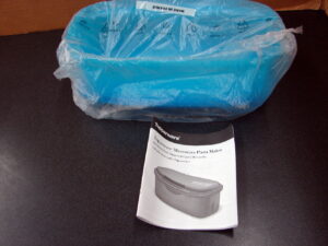 NOS Tupperware Blue Microwave Pasta Steamer Maker 8 Cup