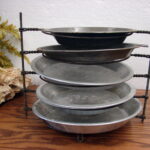 Antique Primitive Twisted Wire Pie Cooling Rack Farmhouse w/ Vintage Pie Tins - Image 2