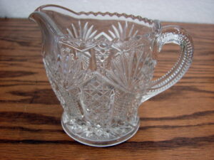 Vintage Italy Covetro Crystal Pineapple Design Creamer