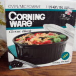 Corning Ware Classic Black 1 1/2 Qt Casserole Brand New in Box Oven Microwave
