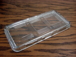 Vintage Hazel Atlas Crisscross Rectangular 8 x 4 Refrigerator Loaf Pan Lid Only