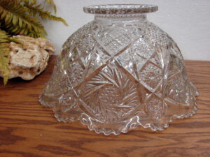 Vintage Imperial Glass Whirling Star Footed Punch Bowl Only