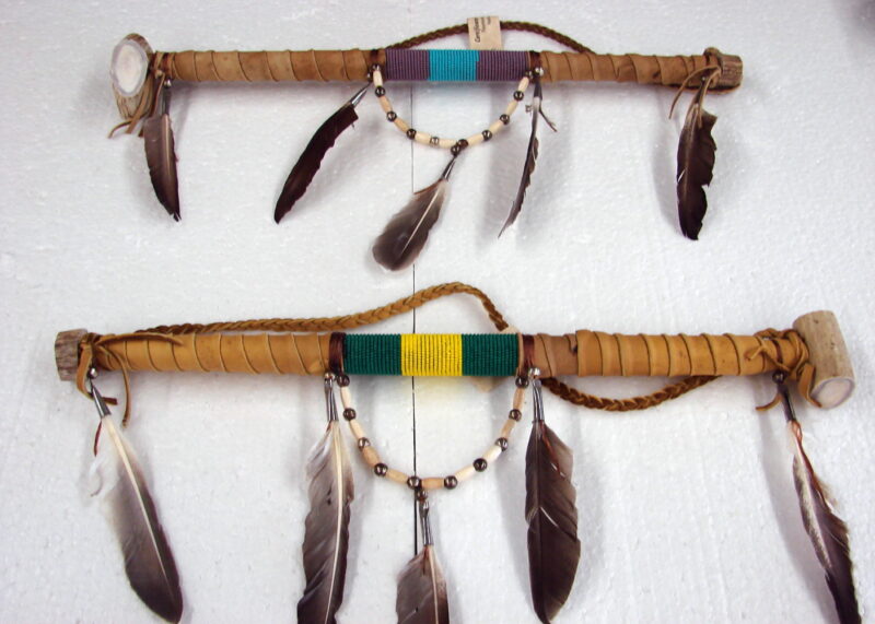 Authentic Native American Indian Navajo Wrapped Pipe Antler Beaded Drape, Moose-R-Us.Com Log Cabin Decor