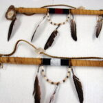 Authentic Native American Indian Navajo Wrapped Pipe Antler Beaded Drape - Image 5