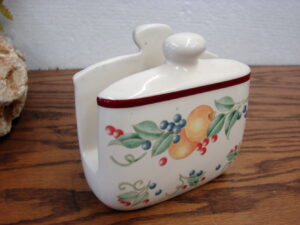 Vintage Corning Ware Corelle Abundance Fruit Napkin Holder