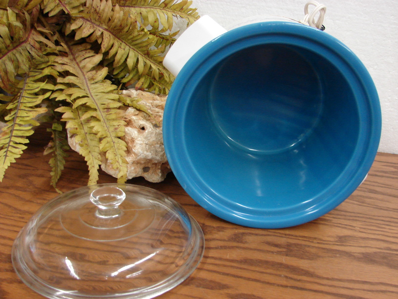 Vintage Rival Crock Pot #3100 Blue Delft Retro 3.5 Qt Slow Cooker Stoneware Glass Lid Clean Tested Working - Image 2