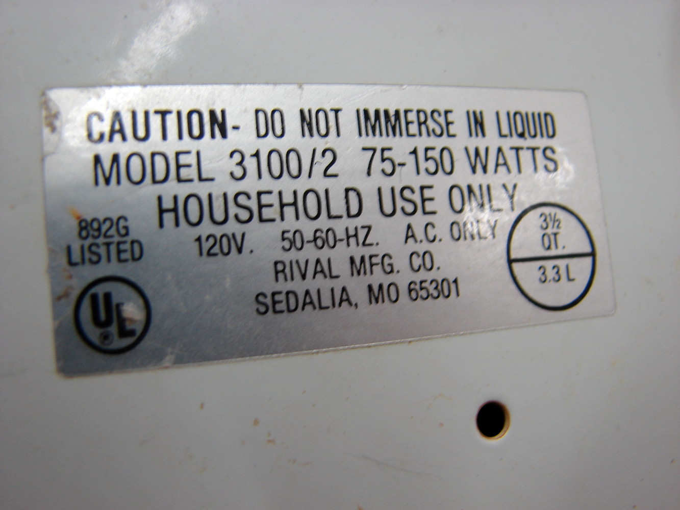 Vintage Rival Crock Pot #3100 Blue Delft Retro 3.5 Qt Slow Cooker Stoneware Glass Lid Clean Tested Working - Image 3