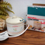 Vintage Rival Little Dipper Complete Original Box Pastel Flowers #3204