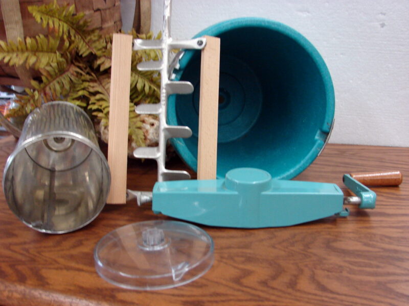 Vintage Sears Cold Spot Hand Crank Ice Cream Maker Complete Turquoise, Moose-R-Us.Com Antiques Collectibles Log Cabin Decor
