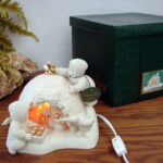 Vintage Dept. 56 Snowbabies Retired I'll Be Home For Christmas Light Up w/ Box - Image 2