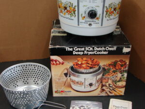 Kmart Vintage Dutch Oven Deep Fryer Cooker Spice O Life Le Pot Chaud 5Qt