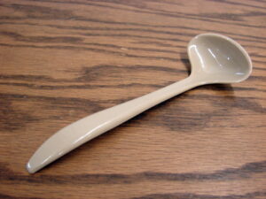 Vintage Tupperware Mini Ladle Spoon for Condiment Caddy Almond 872