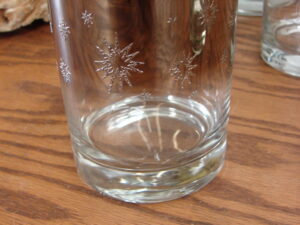 Vintage Barware Vitreon Queens Lusterware Silver Fade Ombre Glassware Set