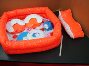 Vintage 1970's Malibu Barbie Inflatable Swimming Pool Accessories