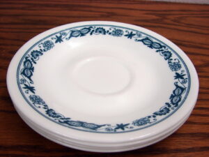 Set/4 Vintage Corning Ware Corelle Old Town Blue Onion Saucer