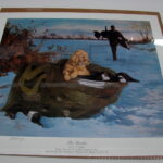 NOS Print L.M. Budge The Rookie Ducks Unlimited 1996 Goose Decoys Puppy