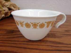 Set/12 Vintage Corning Ware Corelle Butterfly Gold Hook Handle Cup