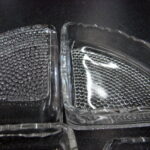 Set/4 Vintage EAPG Bubbles Tidbit Lazy Susan Dip Tray Glass - Image 2