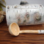 Dept 56 Birch Bark Tree Trunk Soup Tureen w/ Lid and Ladle