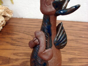 Hand Crafted Stoneware Pottery Clay Dragon Pie Vent Plant Waterer Weird Figurine