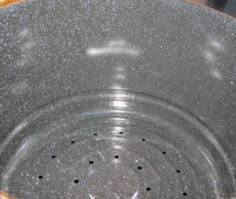 Vintage GraniteWare Seafood Clam Steamer Enamelware 3 Part Boiler, Moose-R-Us.Com Log Cabin Decor