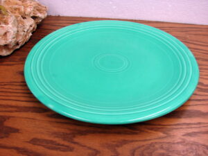 Vintage Original Fiesta Green Chop Plate Cake Platter 14" Fiestaware
