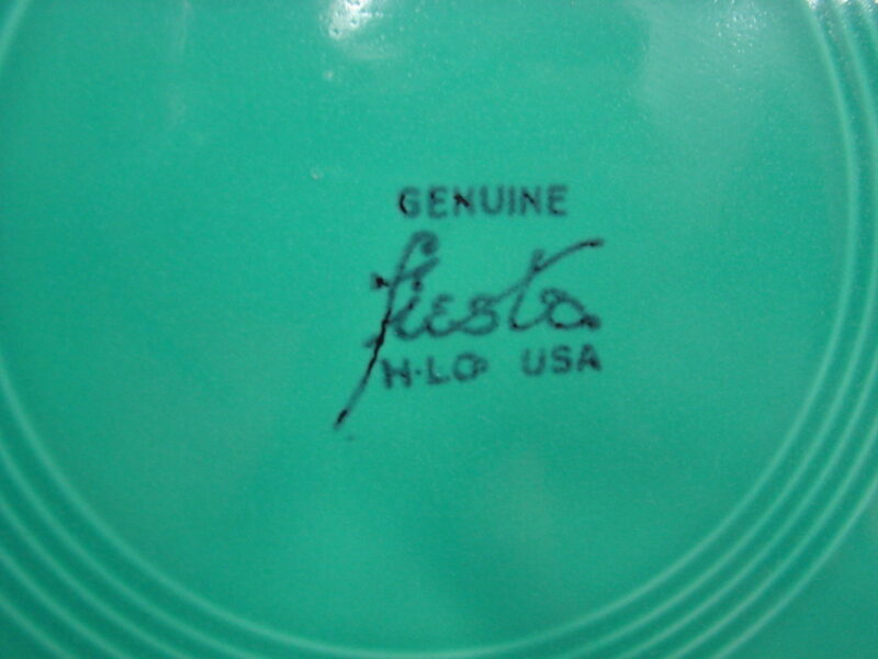 Vintage Original Fiesta Green Chop Plate Cake Platter 14" Fiestaware - Image 2