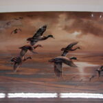 NOS Print John Green Swinging In IV Mallards Over Columbia Marsh