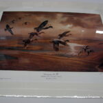 NOS Print John Green Swinging In IV Mallards Over Columbia Marsh - Image 2