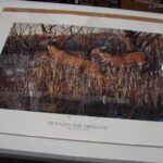NOS Print Stephen P Hamrick Running the Treeline Whitetail Deer Artist Proof
