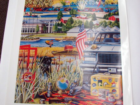 NOS Print Jennine Hough Moving Forward 60 Yrs Ducks Unlimited Wetland Conservation