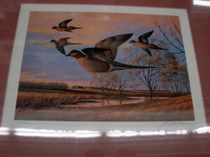 NOS Print JS Wilson Mourning Doves Autumn Field Homestead