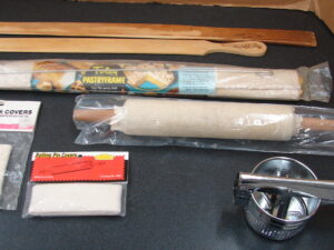 Vintage Lefse Making Accessories Rolling Pin Covers Pastry Frame Turners Ricer