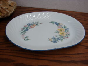 Corning Corelle Orchard Rose Platter Victorian Fruit Flowers