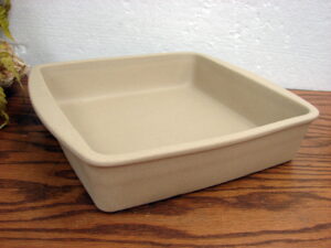Pampered Chef Family Heritage Collection Stoneware Brownie Open Baker Roaster 11 X 10 X 2