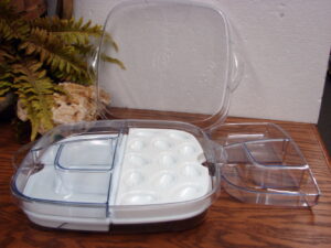 Pampered Chef #2292 Large Cool 'n Serve Tray Vegetable Deviled Egg 6 Pieces