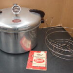 Vintage Presto 7AV 16 Qt Pressure Cooker Canner Complete w/ Book Rack Regulator