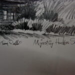 NOS Print Terry Redlin Migrating Honkers Sketch Black/White - Image 2