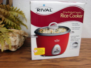 Brand New Electric Rival 6 Cup Rice Cooker in Box Healthy Cooking