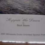 NOS Print Scot Storm Rippin' the Dawn Bluebill & Canvas Back Ducks - Image 3