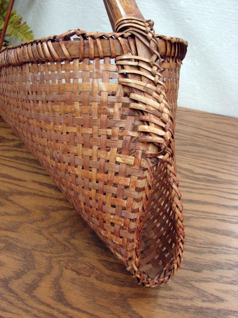 Vintage Philippines Bamboo Woven Fishing Seine Net Basket Hand Held, Moose-R-Us.Com Antiques Collectibles Log Cabin Decor