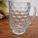 Vintage Cubist Fostoria American Clear Cubist Water Pitcher