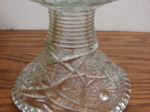 Vintage MCM Heisey Colonial Clear Glass Punch Bowl Cups Mugs Start Bottom or Logo, Moose-R-Us.Com Log Cabin Decor
