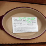 Pampered Chef 1334 Small Oval Baker Cranberry Stoneware w/ Box